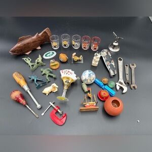 VTG Grandpa’s Junk Drawer Lot Of Collectible Tools, Vegas, Marbles & More